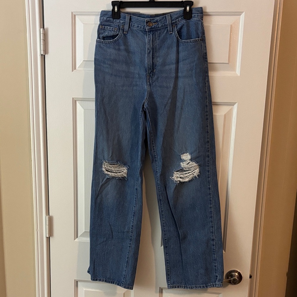 Levi’s high rise straight jeans